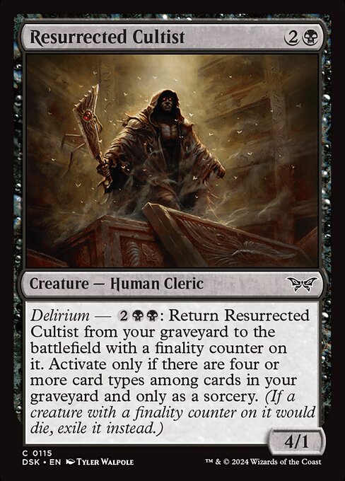 naokuroshop MTG [DSK][0115][黒][C][EN][復活した崇拝者/Resurrected Cultist] NM