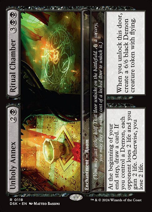 naokuroshop MTG [DSK][0118][黒][R][EN][不浄な別室+祭儀室/Unholy Annex+Ritual Chamber]（foil） NM