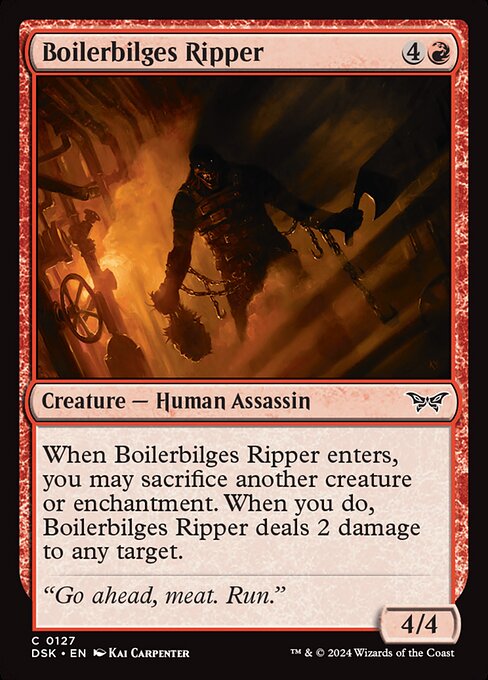 naokuroshop MTG [DSK][0127][赤][C][EN][ボイラービルジの切り裂き魔/Boilerbilges Ripper]（foil） NM