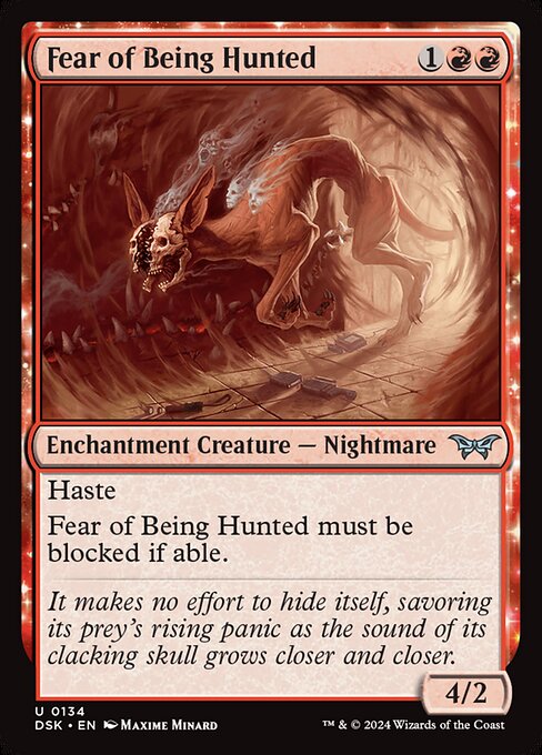 naokuroshop MTG [DSK][0134][赤][U][EN][捕獲への恐怖/Fear of Being Hunted]（foil） NM