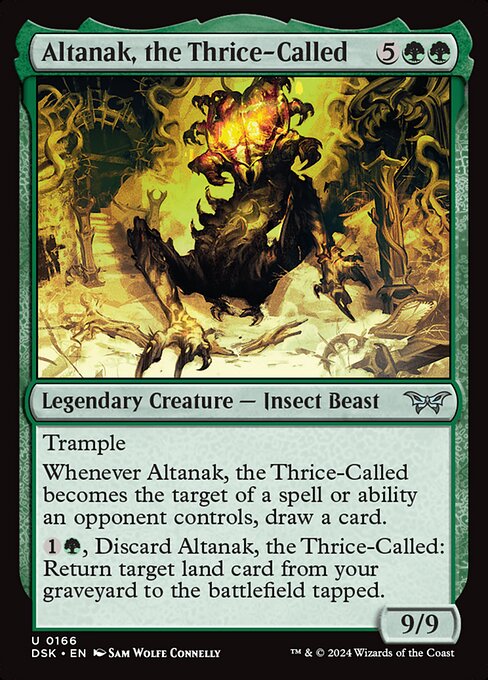 naokuroshop MTG [DSK][0166][緑][U][EN][三度呼ばれ、アルタナク/Altanak, the Thrice-Called]（foil） NM