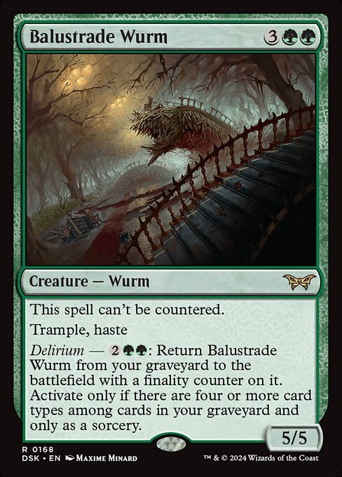 naokuroshop MTG [DSK][0168][緑][R][EN][欄干ワーム/Balustrade Wurm]（foil） NM