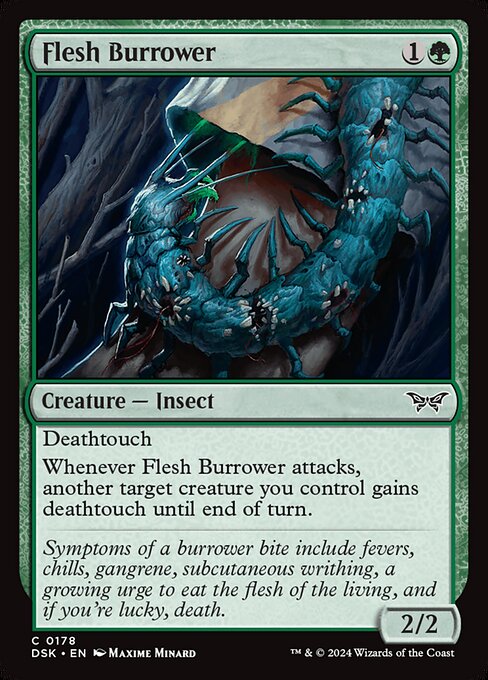 naokuroshop MTG [DSK][0178][緑][C][EN][肉潜り虫/Flesh Burrower]（foil） NM