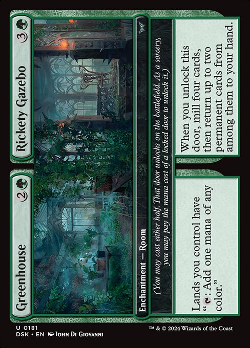 naokuroshop MTG [DSK][0181][緑][U][EN][温室+がたつく展望台/Greenhouse+Rickety Gazebo]（foil） NM