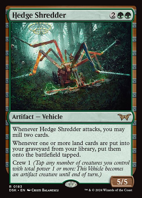 naokuroshop MTG [DSK][0183][緑][R][EN][生垣裁断機/Hedge Shredder]（foil） NM