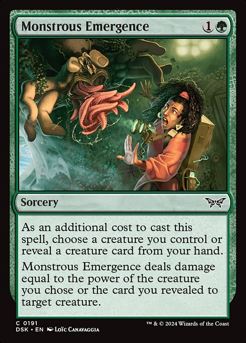 naokuroshop MTG [DSK][0191][緑][C][EN][怪物的出現/Monstrous Emergence] NM