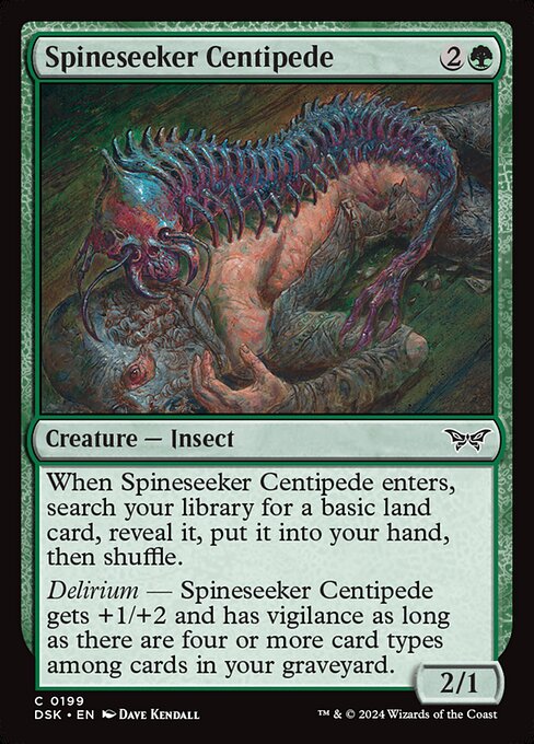 naokuroshop MTG [DSK][0199][緑][C][EN][脊柱狙いのムカデ/Spineseeker Centipede]（foil） NM