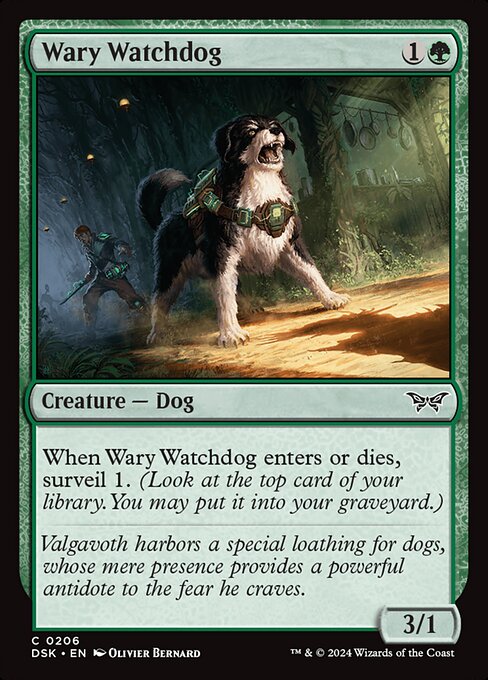 naokuroshop MTG [DSK][0206][緑][C][EN][用心深い番犬/Wary Watchdog] NM