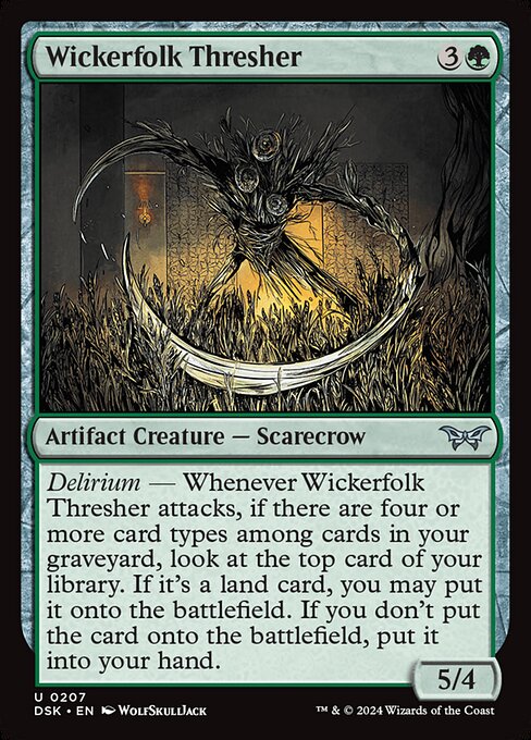 naokuroshop MTG [DSK][0207][緑][U][EN][木人の打破者/Wickerfolk Thresher]（foil） NM