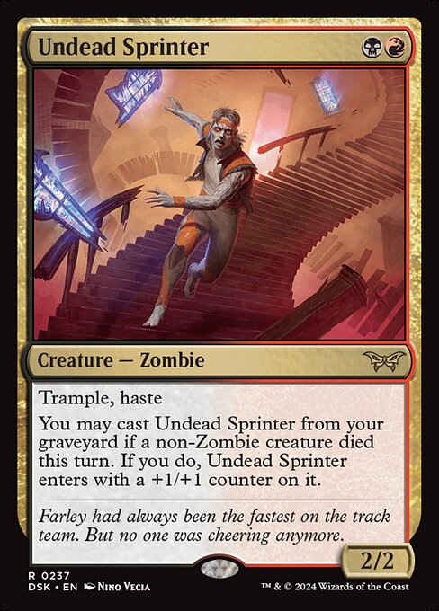 naokuroshop MTG [DSK][0237][多][R][EN][不死の疾走者/Undead Sprinter]（foil） NM