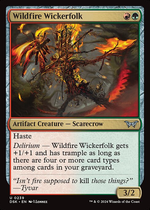 naokuroshop MTG [DSK][0239][多][U][EN][野火の木人/Wildfire Wickerfolk] NM