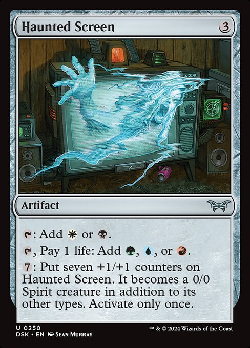 naokuroshop MTG [DSK][0250][茶][U][EN][呪われた画面/Haunted Screen]（foil） NM