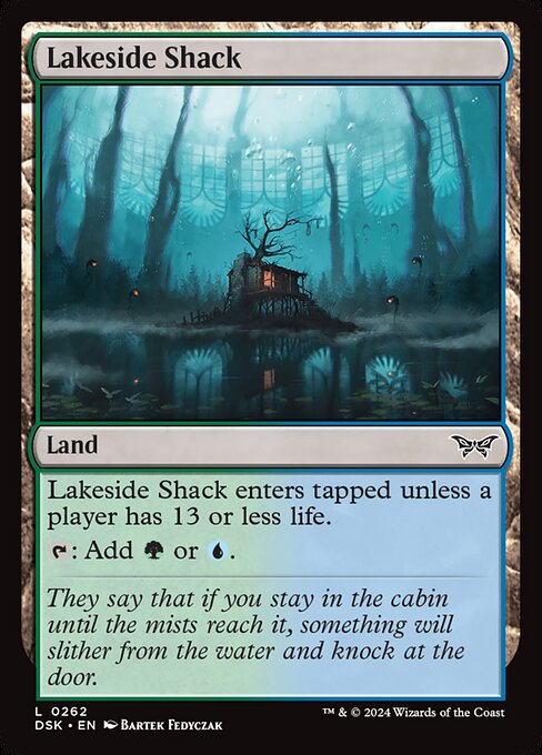 naokuroshop MTG [DSK][0262][土地][C][EN][湖畔の掘立小屋/Lakeside Shack]（foil） NM