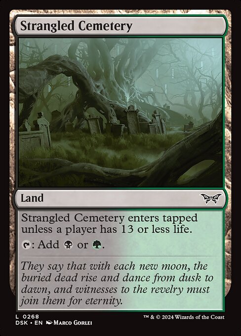 naokuroshop MTG [DSK][0268][土地][C][EN][抑圧された墓所/Strangled Cemetery]（foil） NM