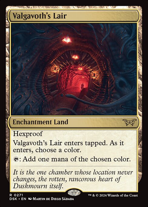 naokuroshop MTG [DSK][0271][土地][R][EN][ヴァルガヴォスの棲み処/Valgavoth's Lair]（foil） NM