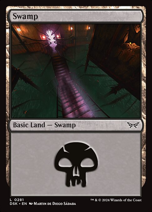 naokuroshop MTG [DSK][0281][土地][C][EN][沼/Swamp]（foil） NM