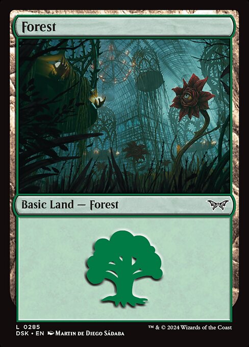 naokuroshop MTG [DSK][0285][土地][C][EN][森/Forest]（foil） NM