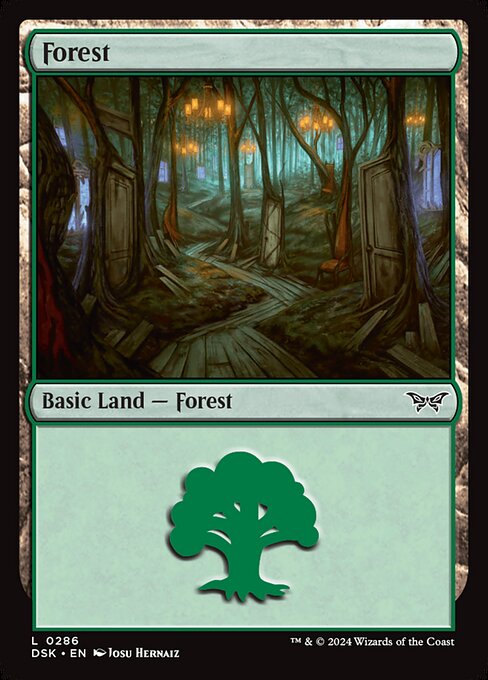 naokuroshop MTG [DSK][0286][土地][C][EN][森/Forest]（foil） NM