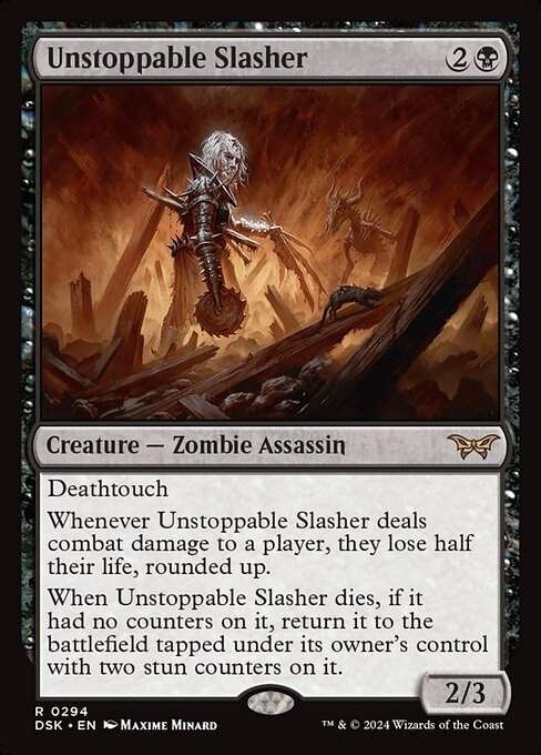 naokuroshop MTG [DSK][0294][黒][R][EN][止められぬ斬鬼/Unstoppable Slasher]（foil） NM