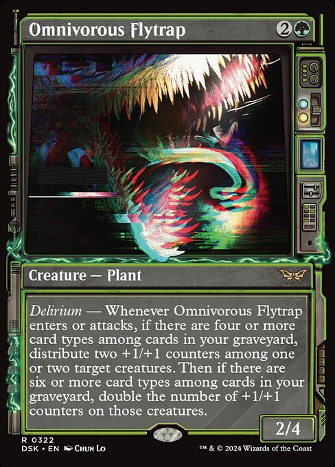 naokuroshop MTG [DSK][0322][緑][R][EN][雑食性ハエトリグサ/Omnivorous Flytrap]（foil） NM