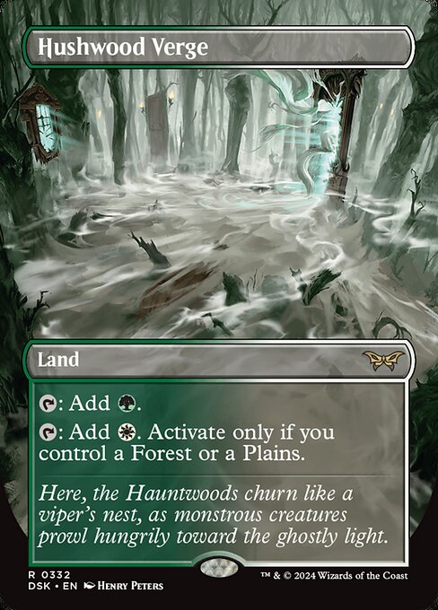 naokuroshop MTG [DSK][0332][土地][R][EN][ハッシュウッドの境界/Hushwood Verge]（foil） NM