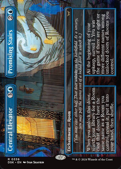 naokuroshop MTG [DSK][0336][青][R][EN][中央エレベーター+確実な階段/Central Elevator+Promising Stairs]（foil） NM