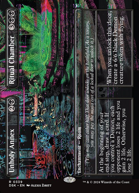 naokuroshop MTG [DSK][0339][黒][R][EN][不浄な別室+祭儀室/Unholy Annex+Ritual Chamber]（foil） NM