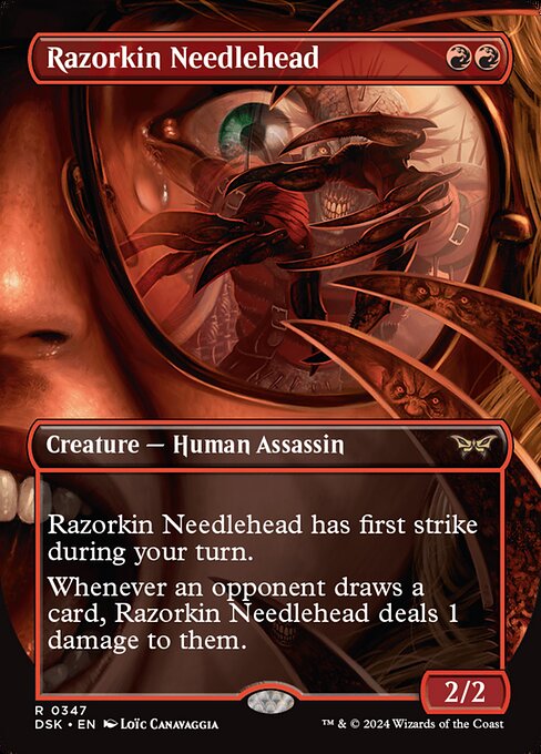 naokuroshop MTG [DSK][0347][赤][R][EN][剃刀族の棘頭/Razorkin Needlehead]（foil） NM