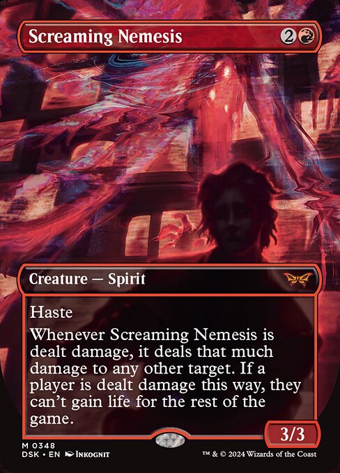 naokuroshop MTG [DSK][0348][赤][M][EN][叫ぶ宿敵/Screaming Nemesis]（foil） NM