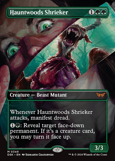 naokuroshop MTG [DSK][0349][緑][M][EN][ホーントウッドの金切り魔/Hauntwoods Shrieker]（foil） NM