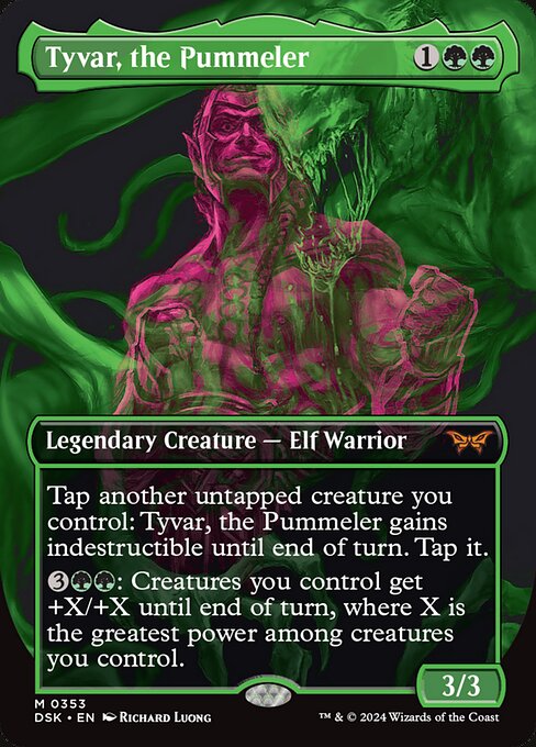 naokuroshop MTG [DSK][0353][緑][M][EN][猛打者、タイヴァー/Tyvar, the Pummeler]（foil） NM