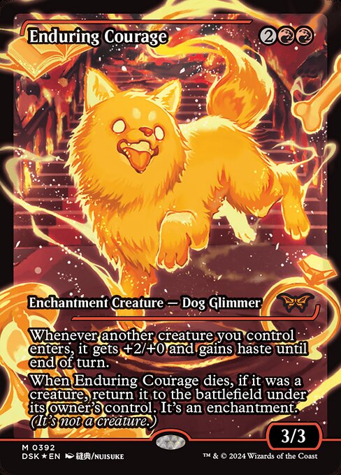 naokuroshop MTG [DSK][0392][赤][M][EN][永劫の勇気/Enduring Courage]（foil） NM