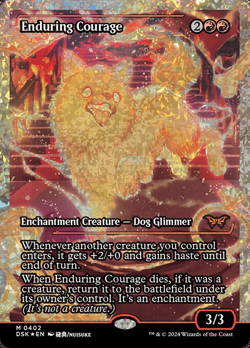 naokuroshop MTG [DSK][0402][赤][M][EN][永劫の勇気/Enduring Courage]（foil） NM