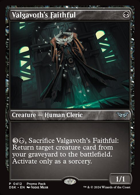 naokuroshop MTG [DSK][0412][黒][U][EN][ヴァルガヴォスの崇拝者/Valgavoth's Faithful] NM