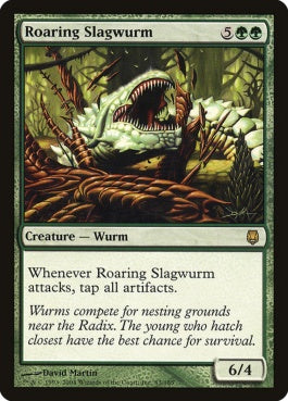 naokuroshop MTG [DST][083][緑][R][EN][咆哮する金屑ワーム/Roaring Slagwurm] NM