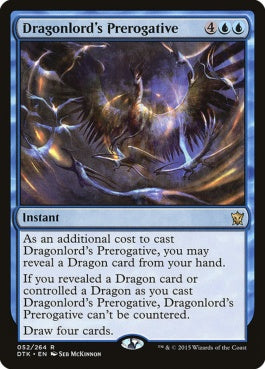 naokuroshop MTG [DTK][052][青][R][EN][龍王の大権/Dragonlord's Prerogative] NM