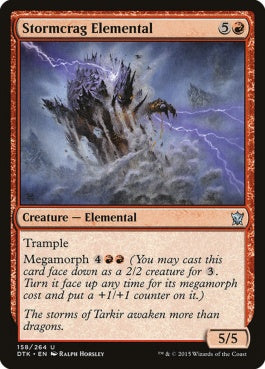 naokuroshop MTG [DTK][158][赤][U][EN][嵐の岩山の精霊/Stormcrag Elemental] NM