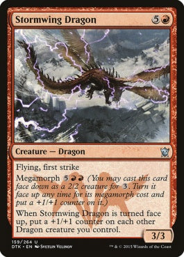 naokuroshop MTG [DTK][159][赤][U][EN][嵐翼ドラゴン/Stormwing Dragon] NM