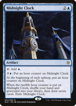 naokuroshop MTG [ELD][054][青][R][EN][真夜中の時計/Midnight Clock] NM