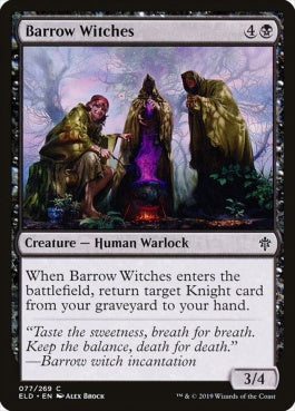 naokuroshop MTG [ELD][077][黒][C][EN][墳丘の魔女/Barrow Witches] NM