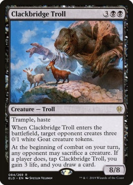 naokuroshop MTG [ELD][084][黒][R][EN][カタカタ橋のトロール/Clackbridge Troll] NM