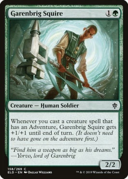 naokuroshop MTG [ELD][158][緑][C][EN][ギャレンブリグの従者/Garenbrig Squire] NM