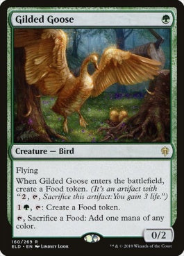 naokuroshop MTG [ELD][160][緑][R][EN][金のガチョウ/Gilded Goose] NM