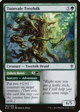 naokuroshop MTG [ELD][180][緑][C][EN][チューインベイルのツリーフォーク/Tuinvale Treefolk] NM