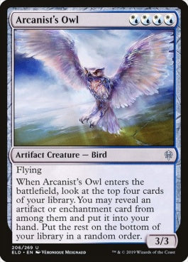 naokuroshop MTG [ELD][206][多][U][EN][秘儀術師のフクロウ/Arcanist's Owl] NM