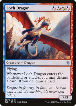 naokuroshop MTG [ELD][211][多][U][EN][湖のドラゴン/Loch Dragon] NM