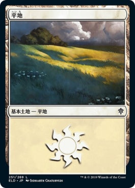 naokuroshop MTG [ELD][251][土地][C][JP][平地/Plains] NM