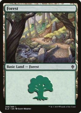 naokuroshop MTG [ELD][268][土地][C][EN][森/Forest] NM