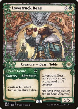 naokuroshop MTG [ELD][299][緑][R][EN][恋煩いの野獣/Lovestruck Beast] NM