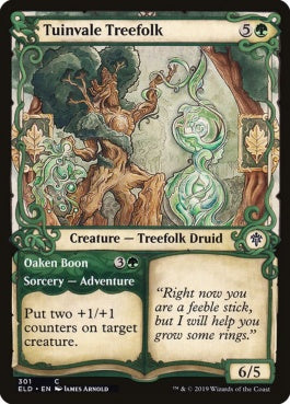 naokuroshop MTG [ELD][301][緑][C][EN][チューインベイルのツリーフォーク/Tuinvale Treefolk] NM